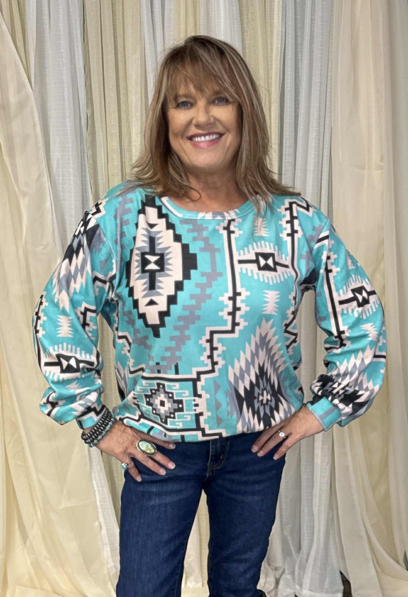 Sterling Kreek Blue Ridge Aztec Top