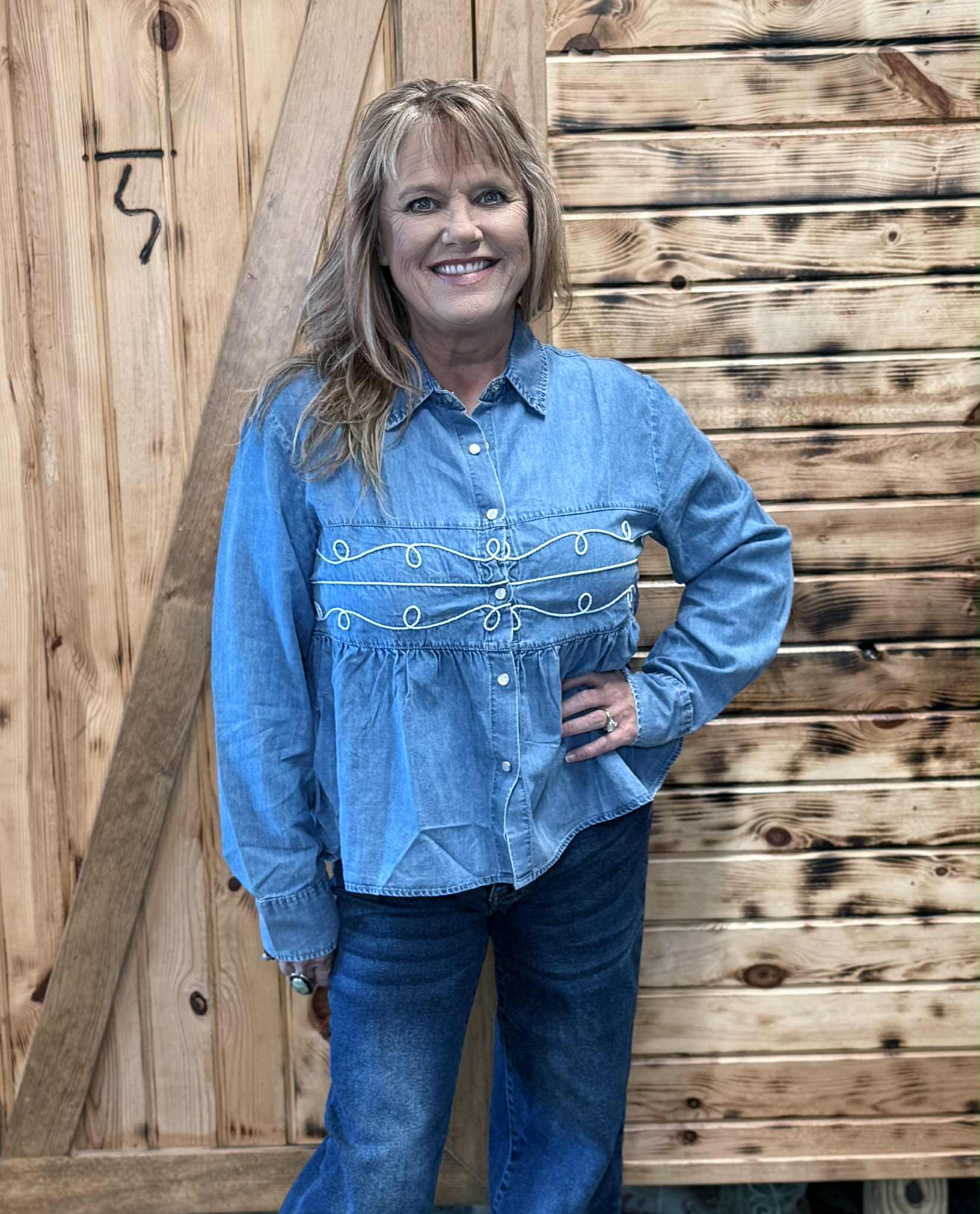 2fLY Loopty Lou Long Sleeve- Denim