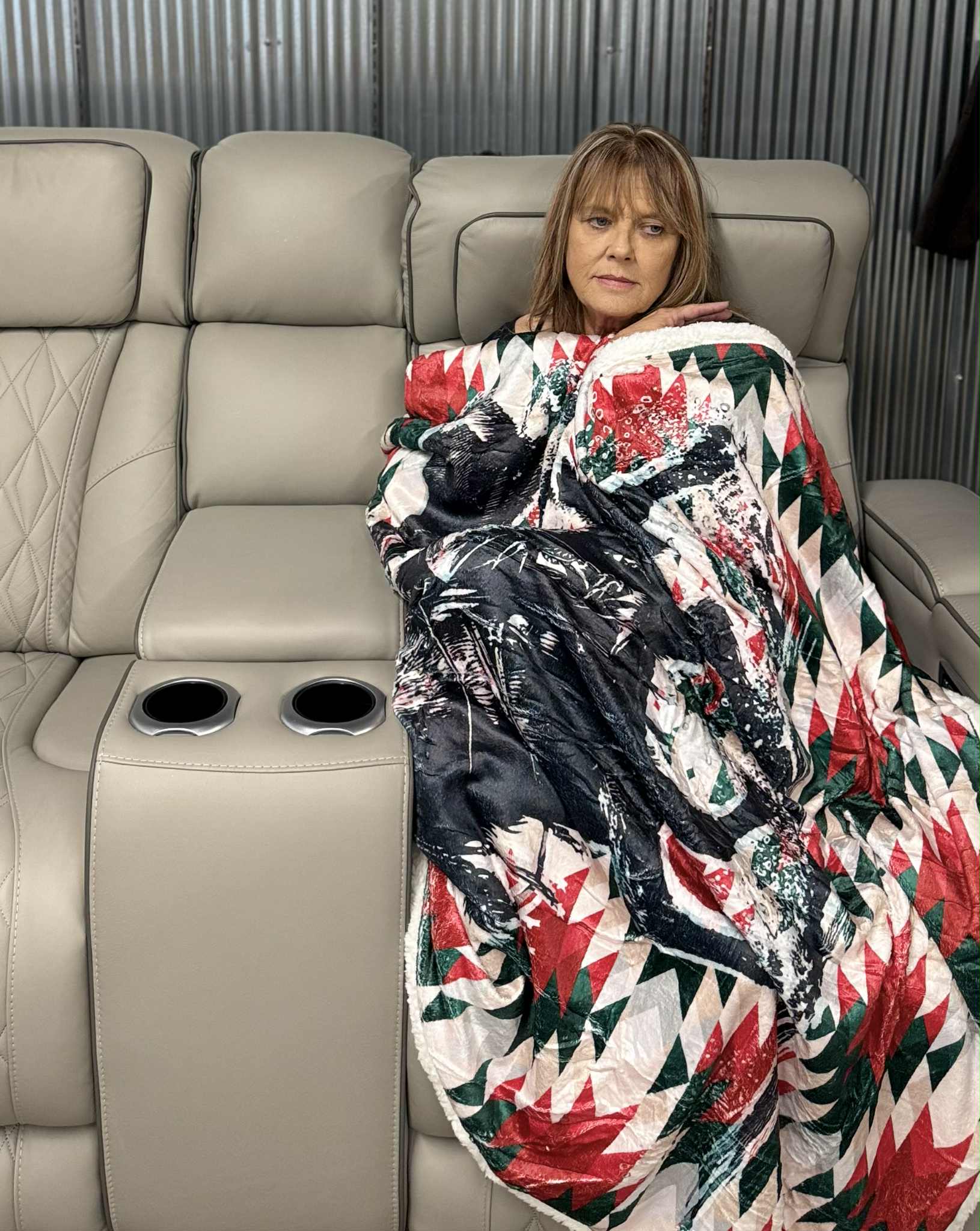 Cowboy Christmas Plush Blanket