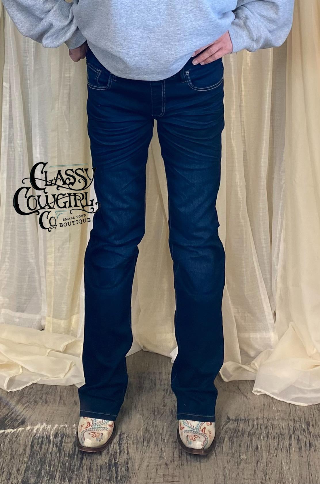 Cowgirl Tuff- DFMI Pull On Dark Wash jeans C01-PULDRK-DWH