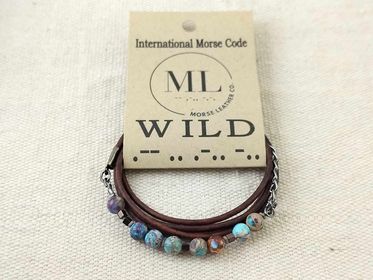 Wild- Morse Code Wrap Bracelet
