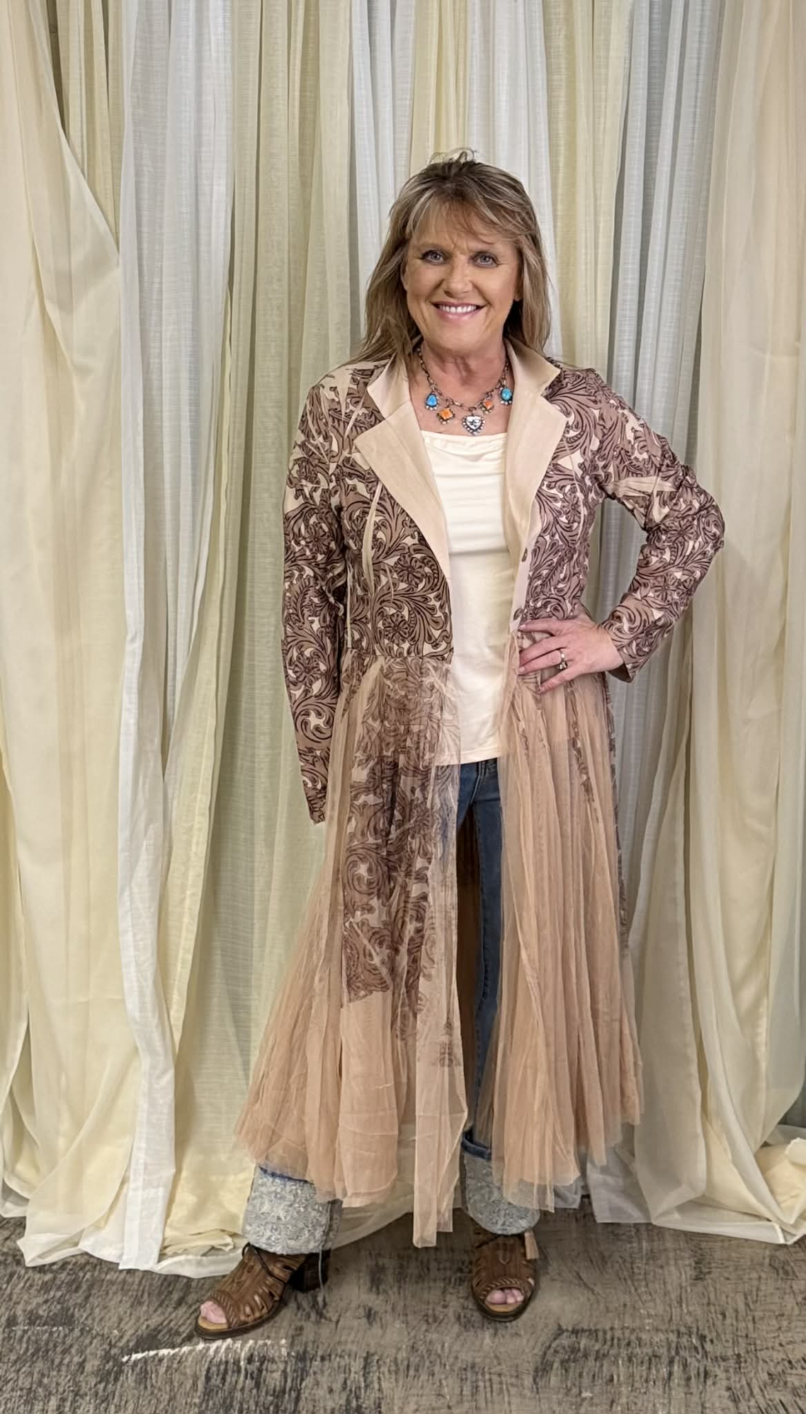 Sterling Kreek Tooled Loretta Duster