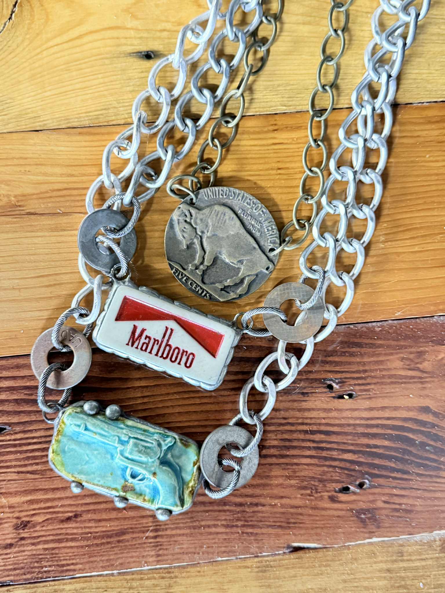 Vintage Antique Domino Brooklyn Necklace