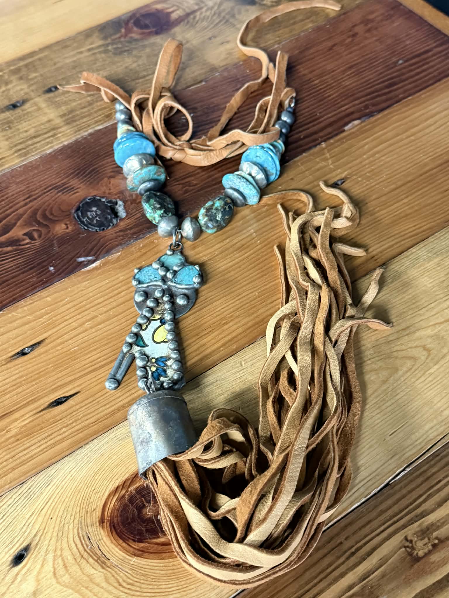 Art by Amy Tee-Pee Turquoise Necklace