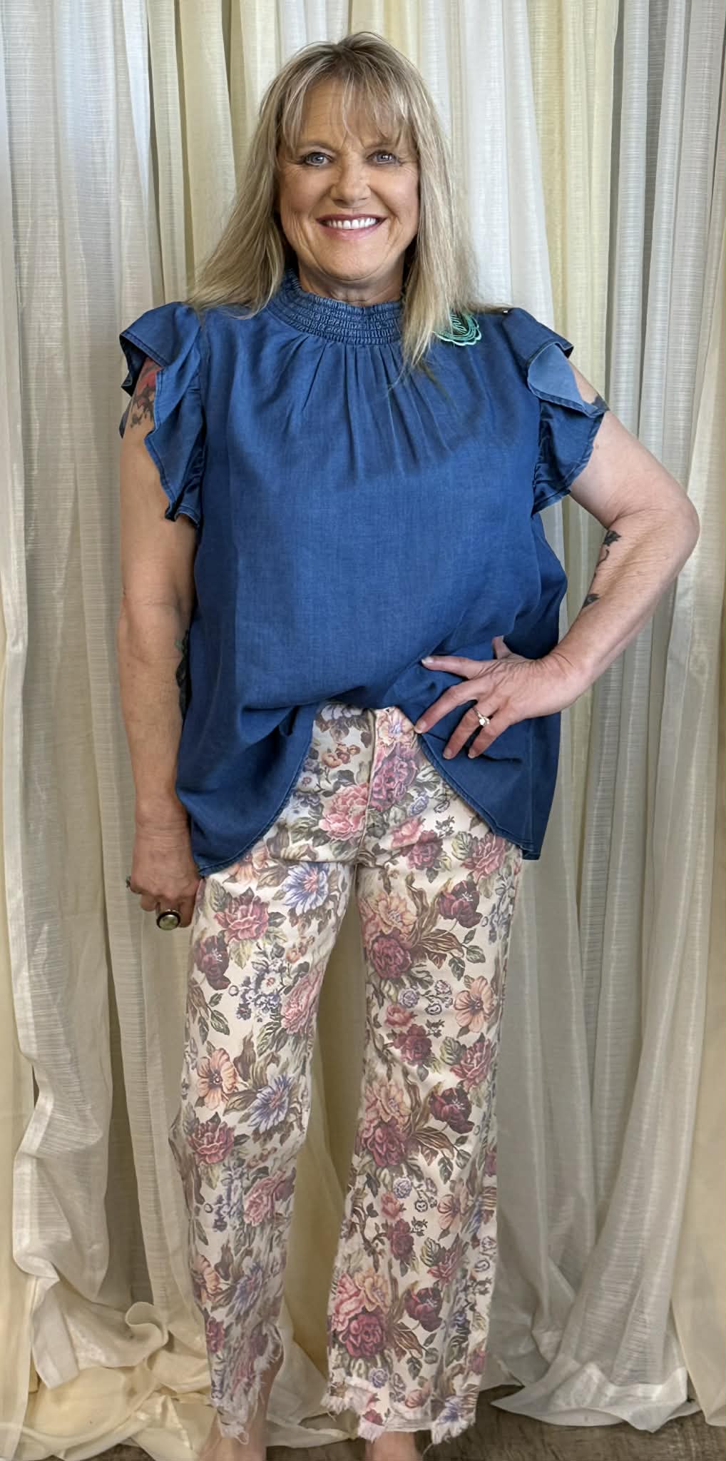 Vintage Floral Jeans