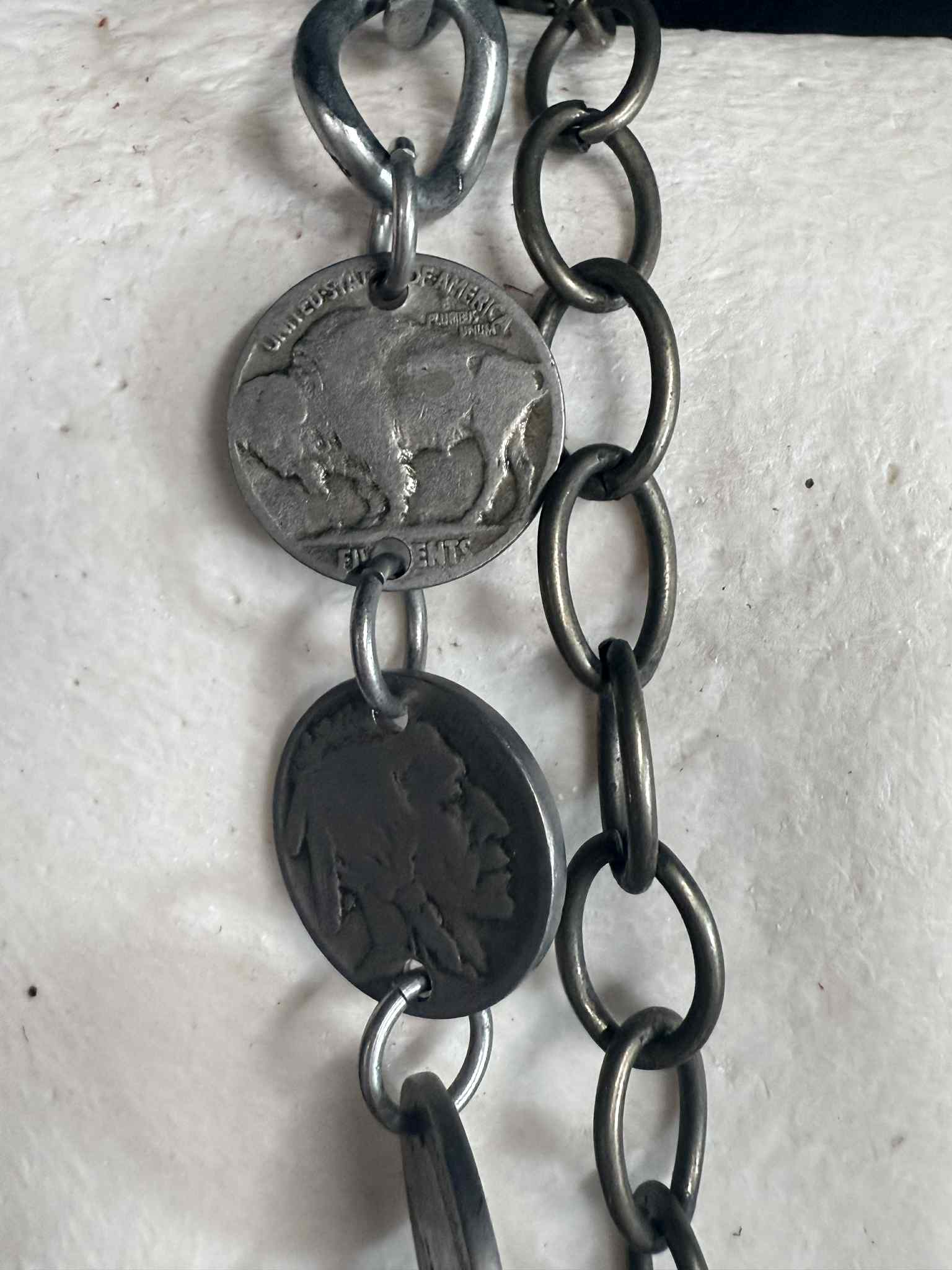 Art by Amy Buffalo Nickel Lariat Necklace