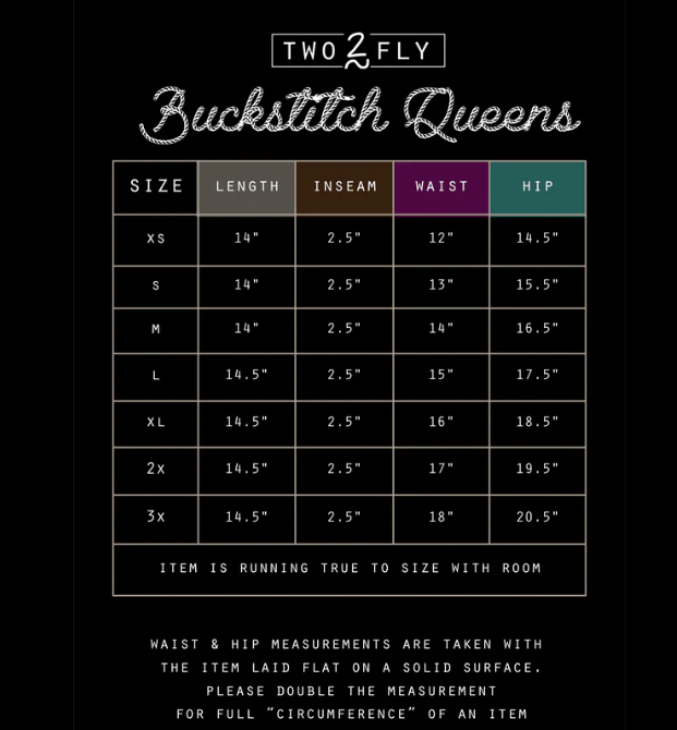 2Fly Buckstitch Queen Shorts