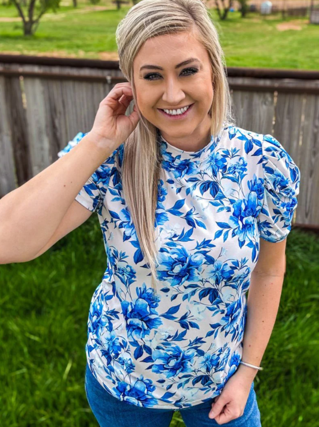 Sterling Kreek Beautiful As You Floral Top