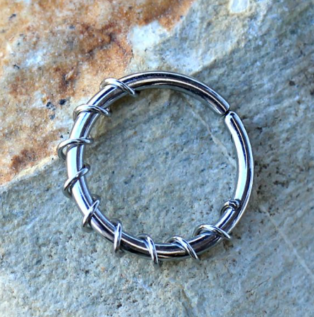 316L Stainless Steel Twisted Wire Seamless Ring C34