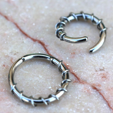 316L Stainless Steel Twisted Wire Seamless Ring C34