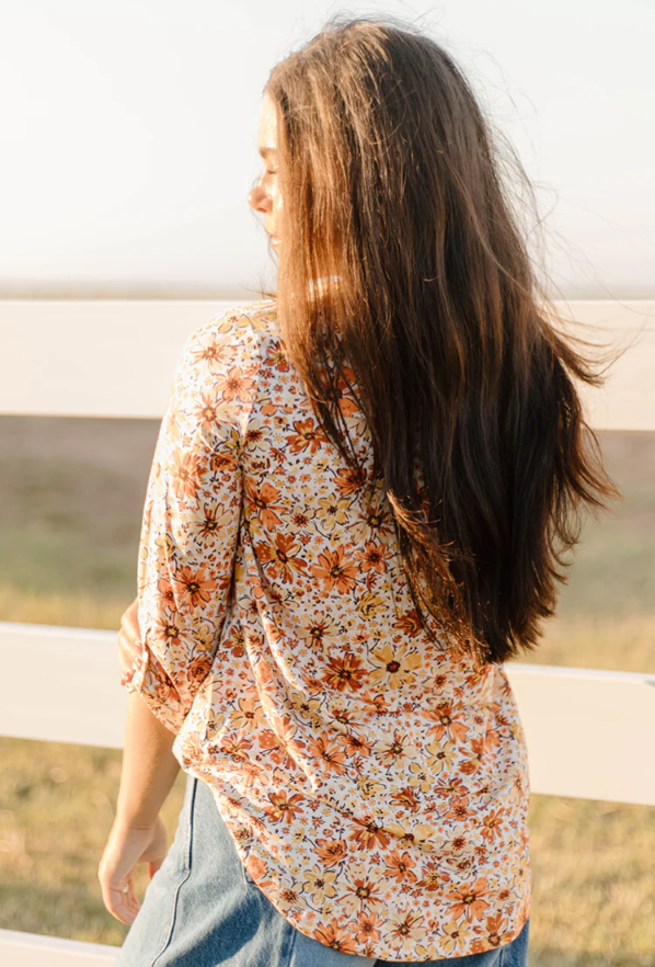 Fall Flowers Top
