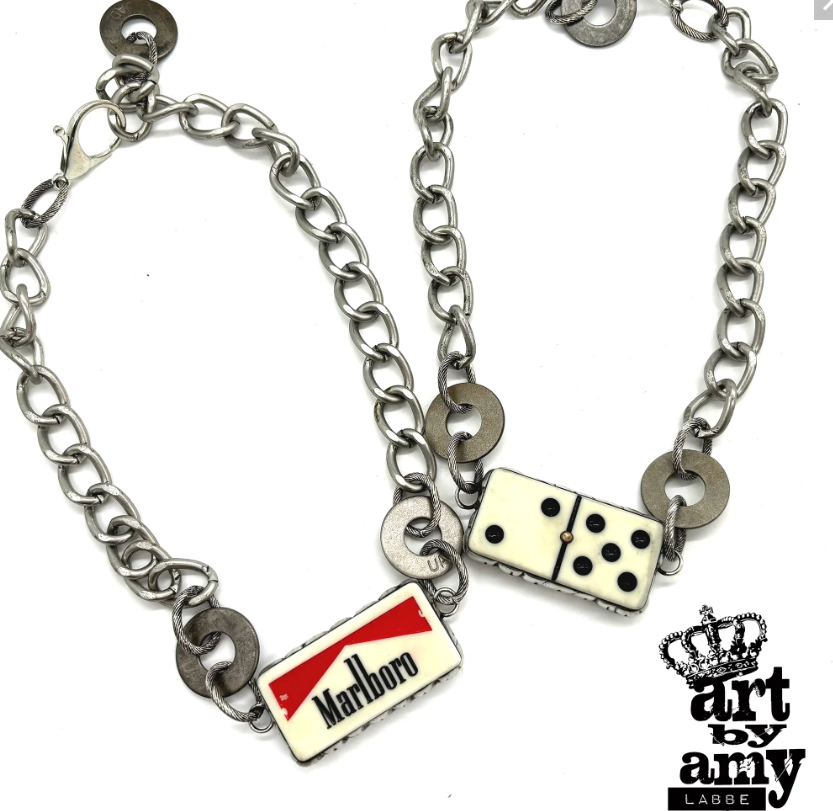 Vintage Antique Domino Brooklyn Necklace