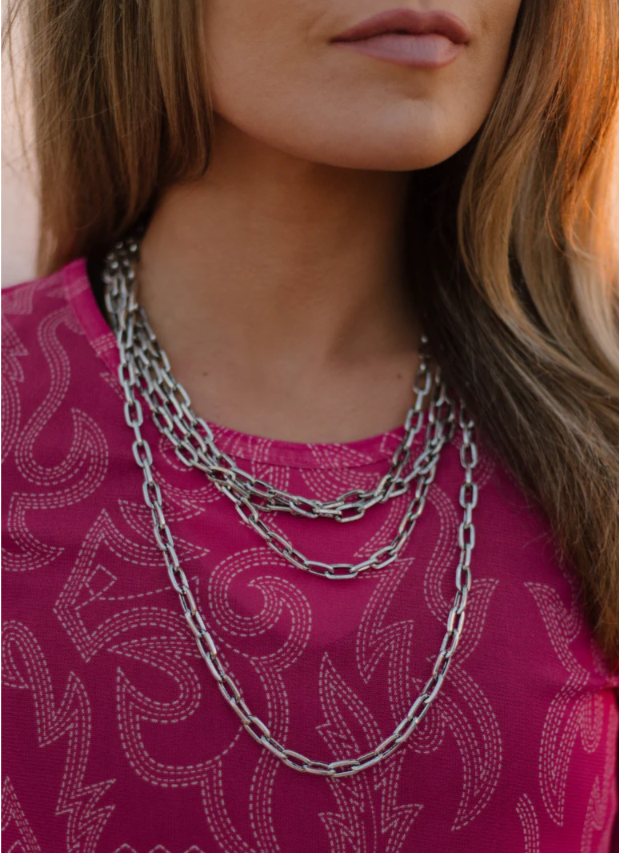Sterling Kreek Ranch Hand Chain Necklace Set