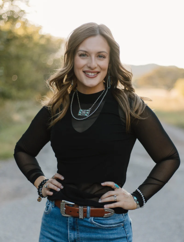 Sterling Kreek Night Sky Black Mesh Top