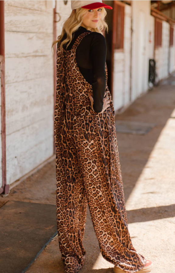 Sterling Kreek Range & Roar Leopard Print Jumpsuit