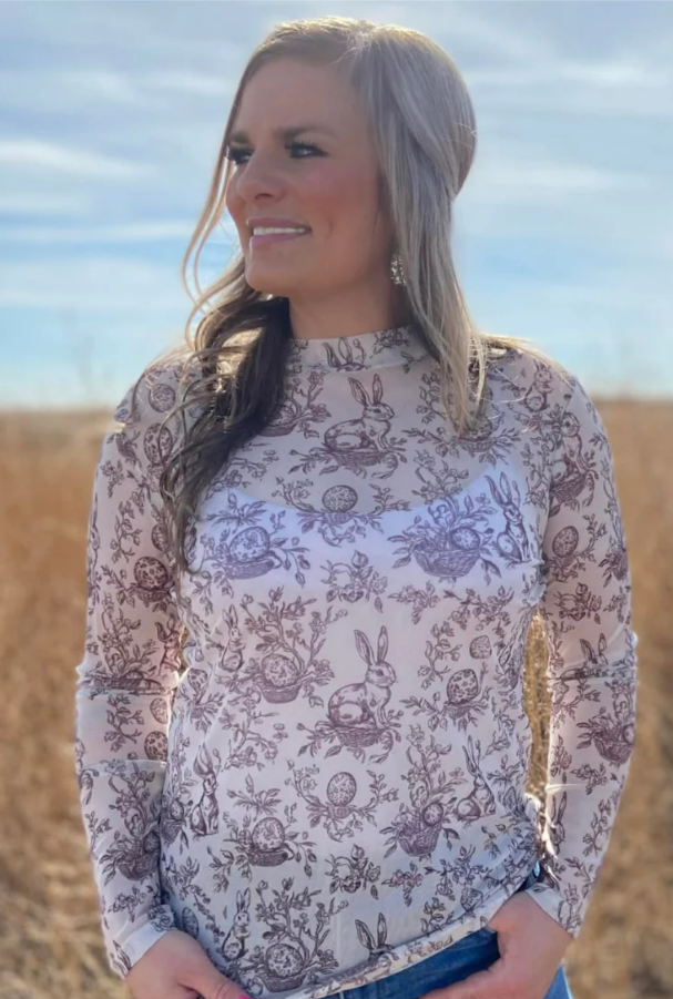 Sterling kreek Cottontail Garden Mesh Top