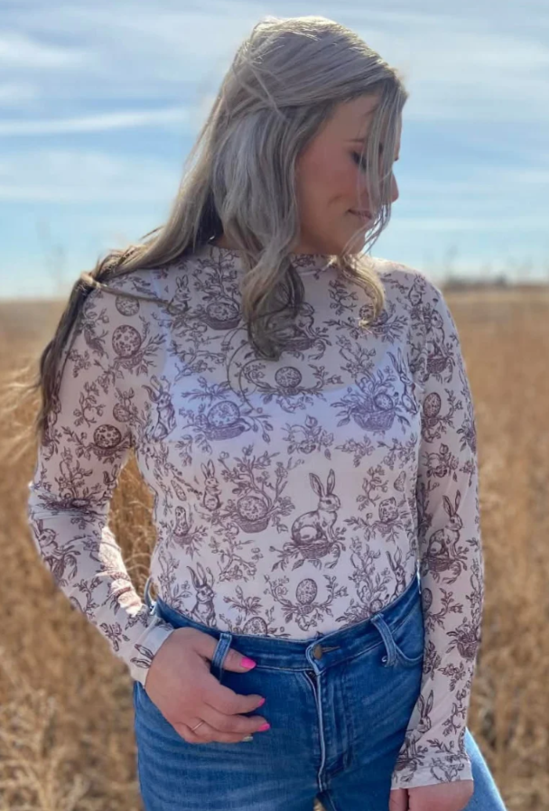 Sterling kreek Cottontail Garden Mesh Top