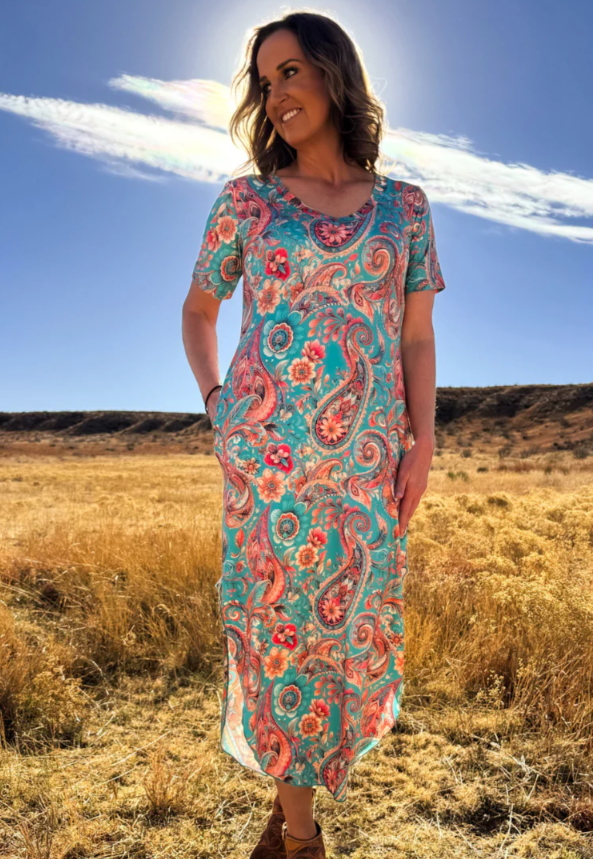 Sterling Kreek Willow Paisley Maxi Dress
