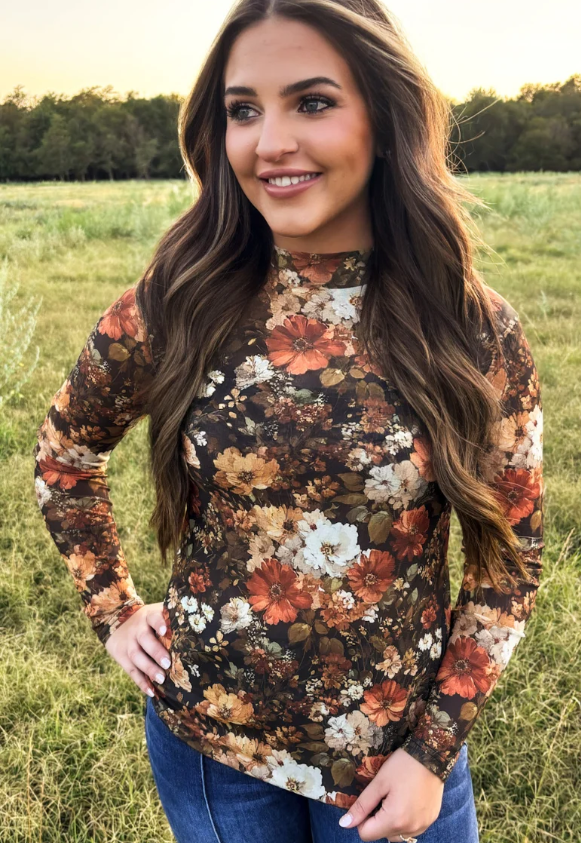 Sterling Kreek Maple Bloom Mesh top