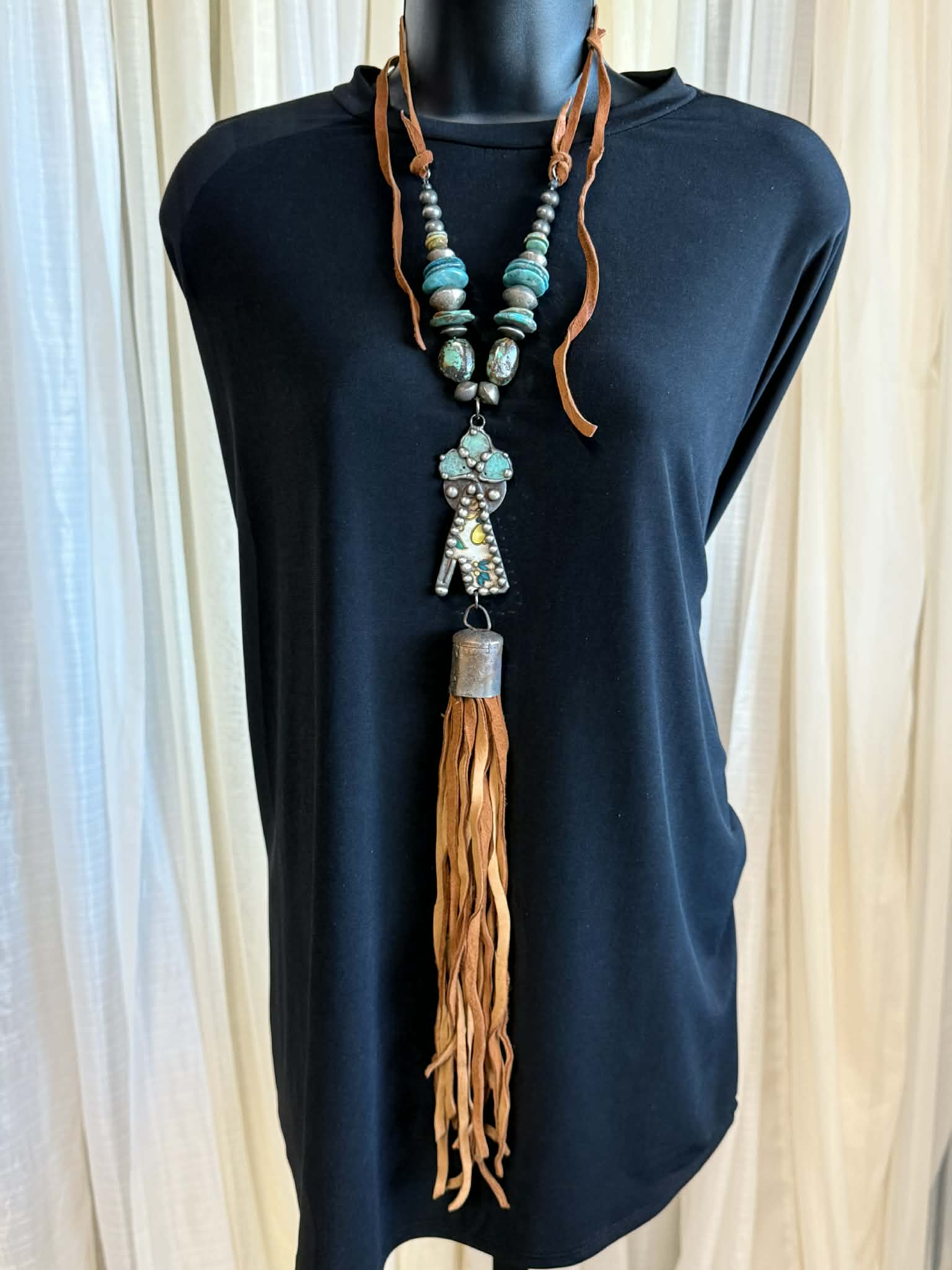 Art by Amy Tee-Pee Turquoise Necklace