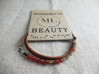 Beauty- Morse code Wrap Bracelet