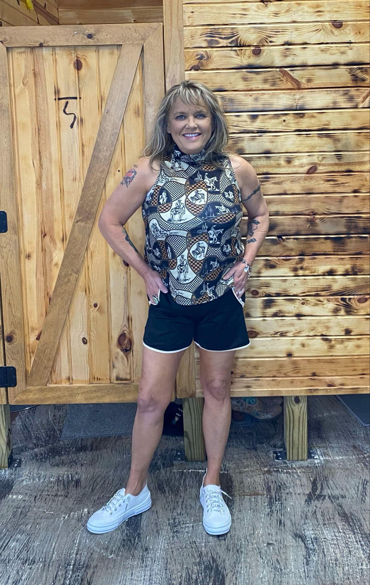 SALE- 2Fly Check Tha Neutrals Western Tank