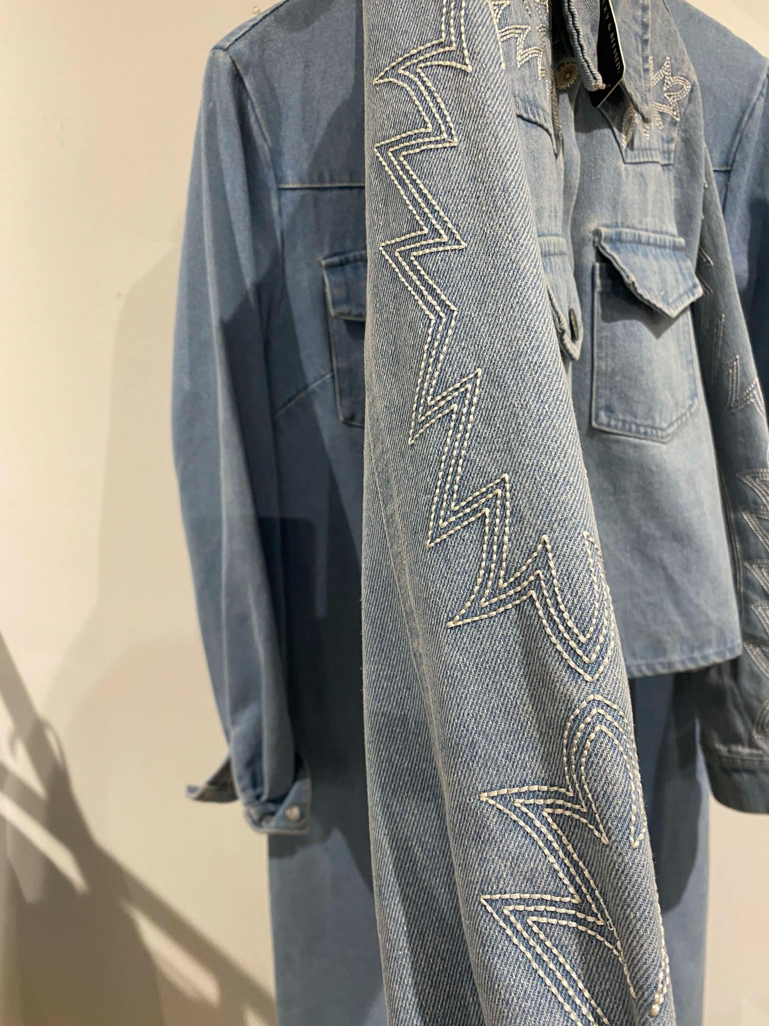 L&B Boot Stitch Light Wash Denim Jacket