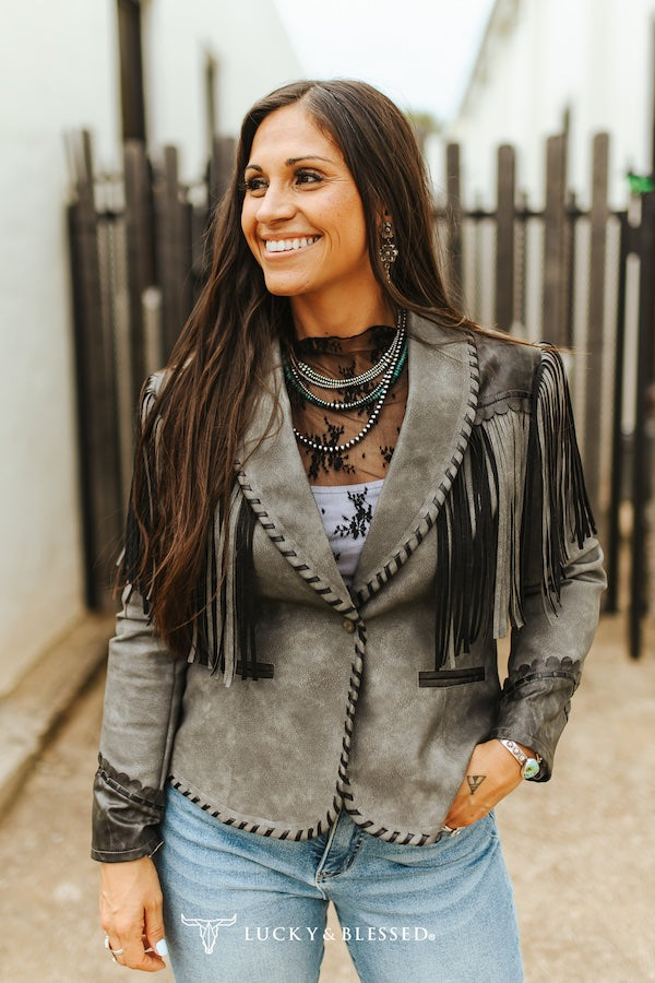 L&B Fringe Blazer JO386