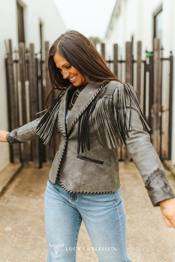 L&B Fringe Blazer JO386