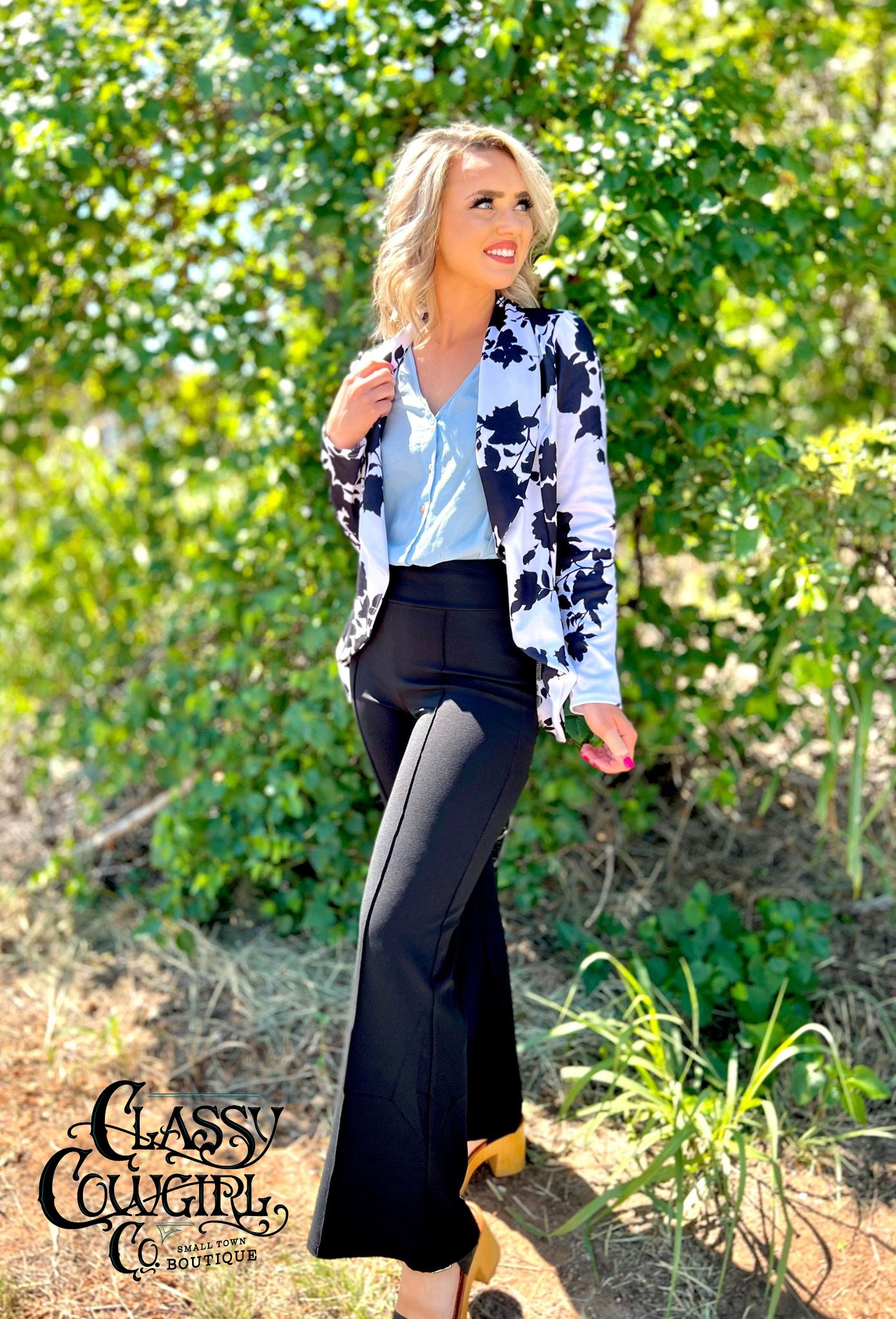 Black Wide Leg Dress Pants with Pockets – Classy Cowgirl Co.