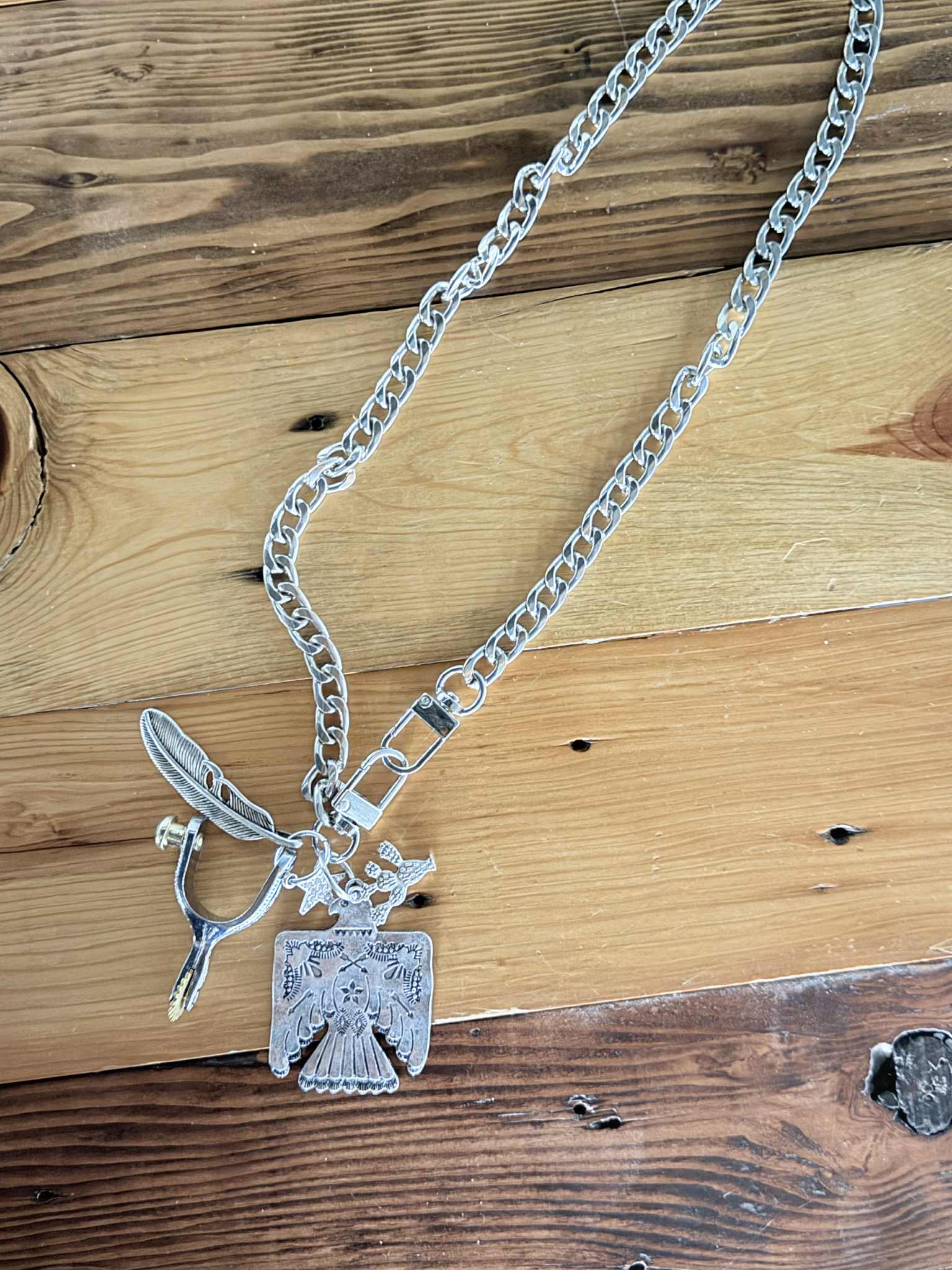 Junkyard Cowgirl Western Charm Necklace