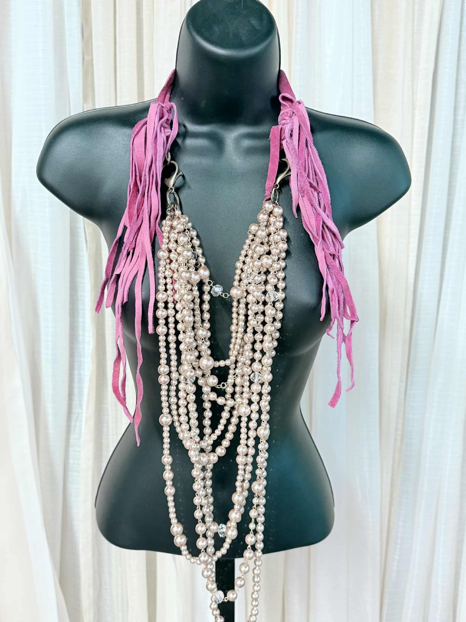 Pink Champagne Massive Pearl necklace