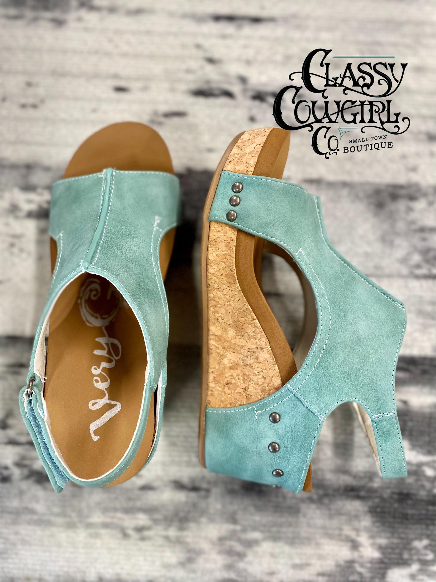 Very G Isabella Wedge in Turquoise