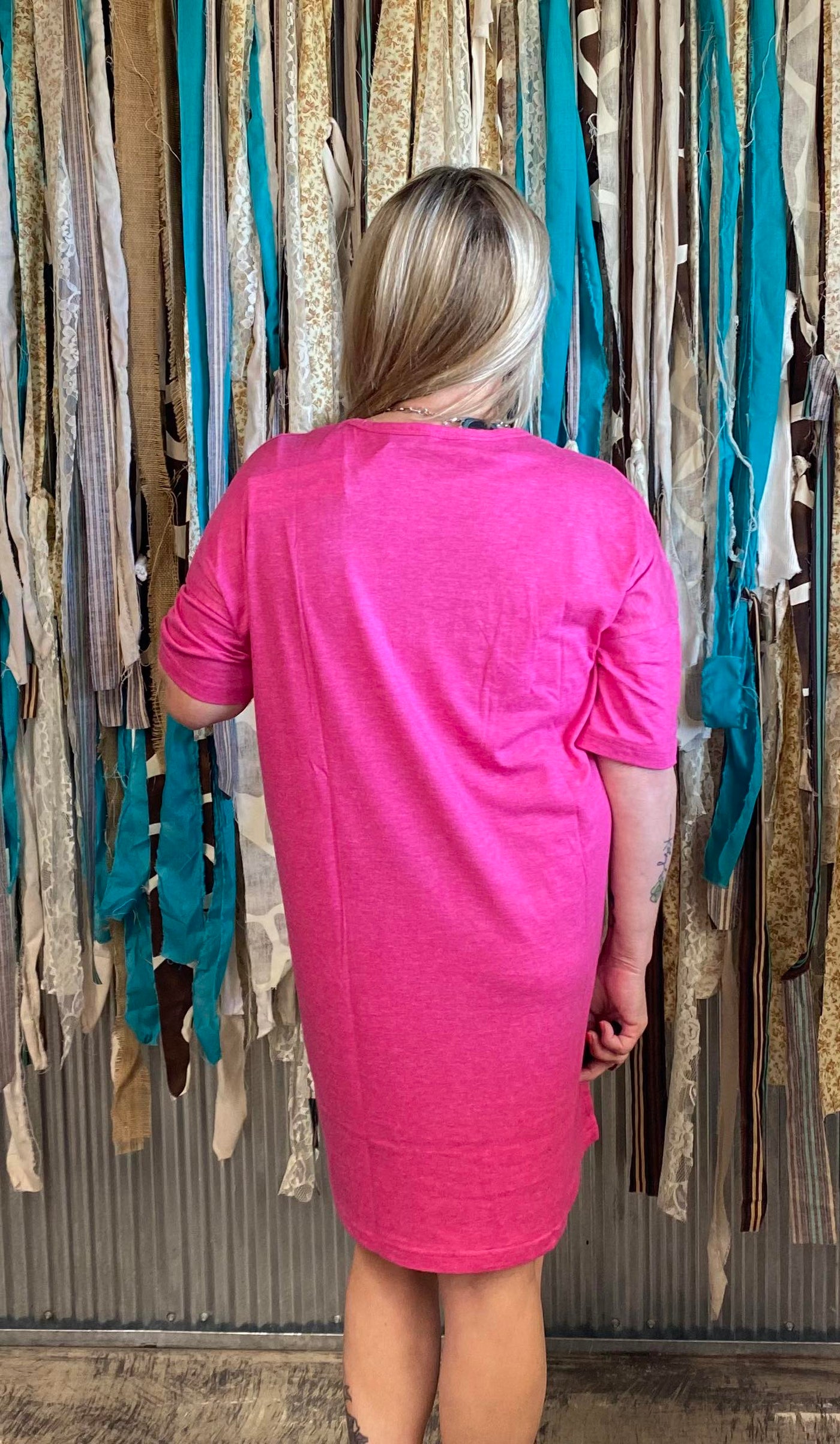 SALE- Let's Flamingle T shirt Dress