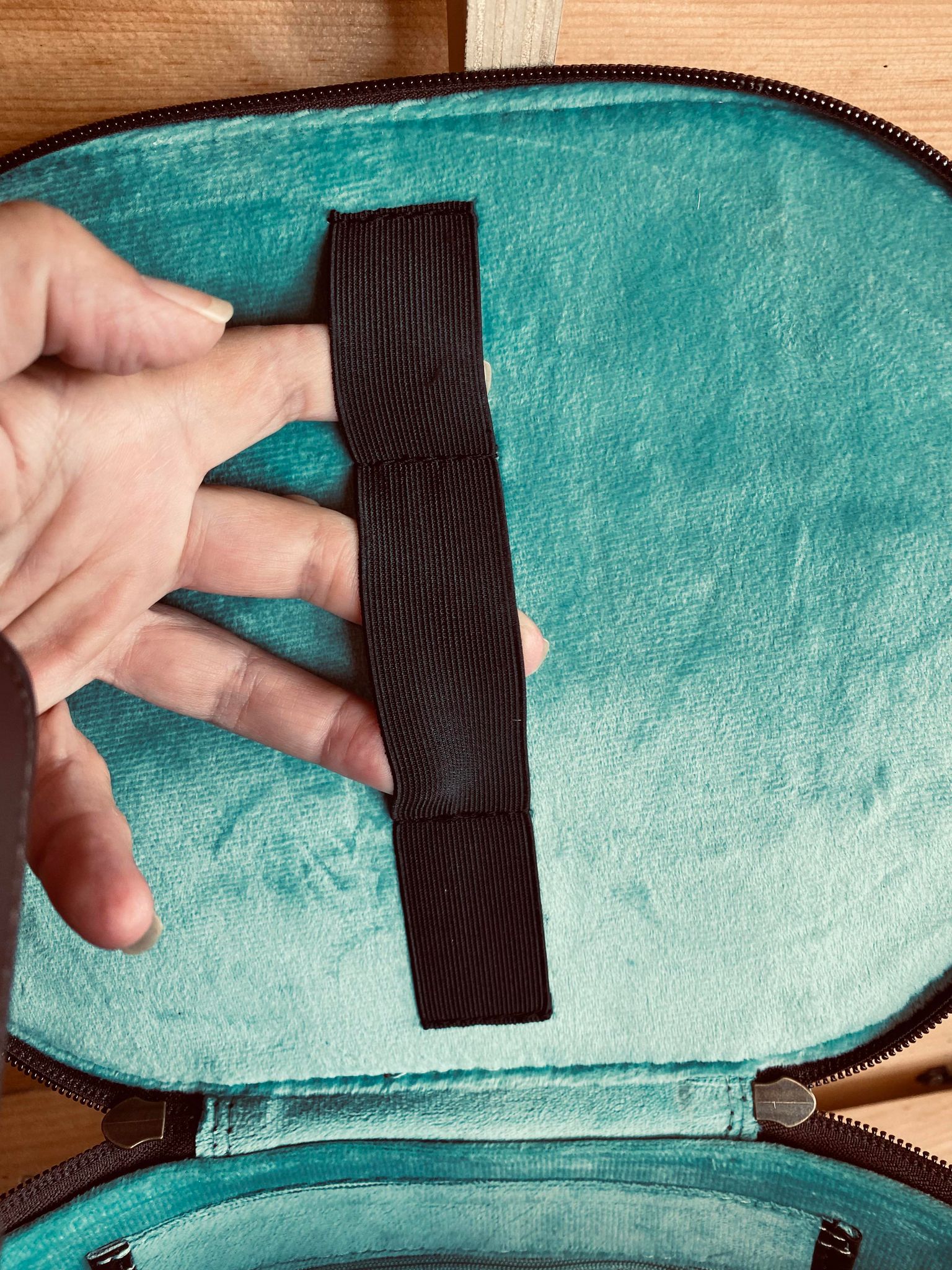 Hair on Hide & Tooled Makeup Travel Organizer ADBGA411