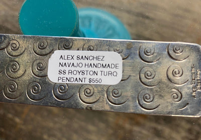Authentic Navajo Made Royston Turquoise Pendant