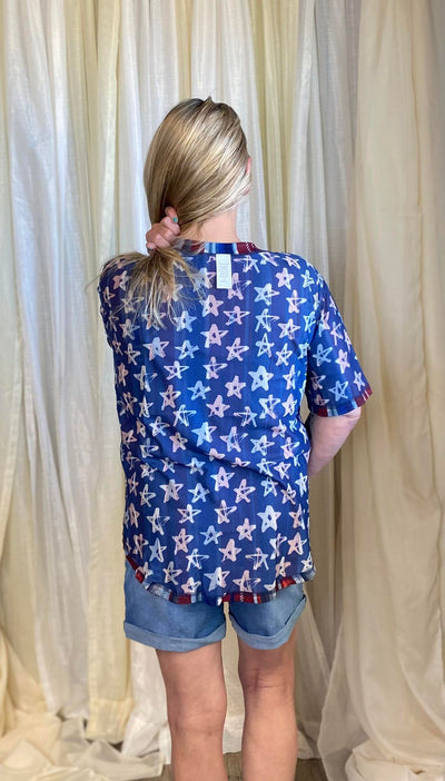 SALE- Stars & Stripes Reversible Top