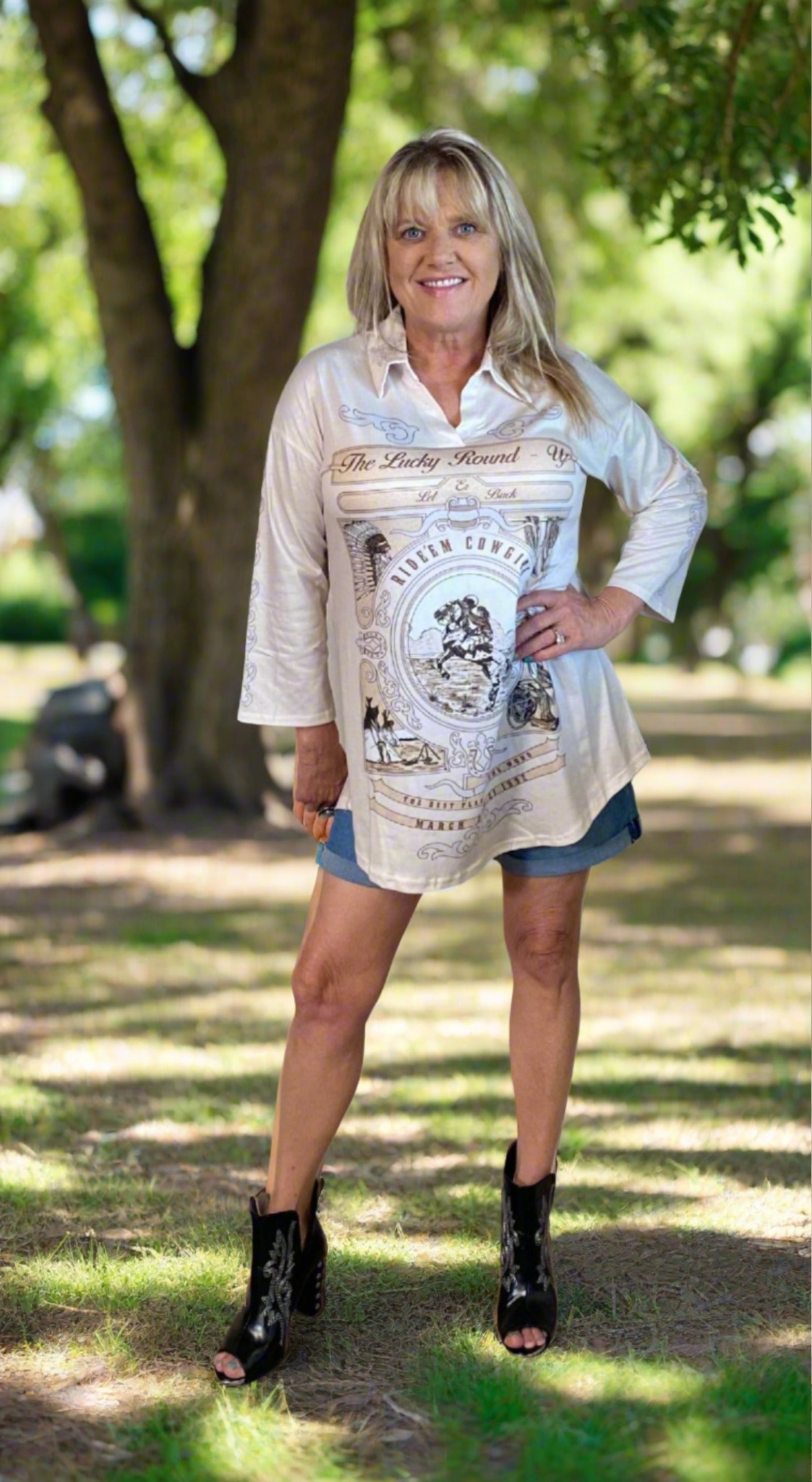 SALE- Lucky Roundup Cowgirl Tunic/ Dress