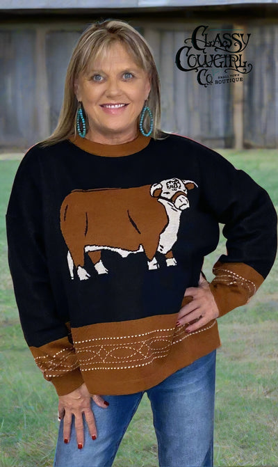 Rowdy Rojo Hereford Sweater