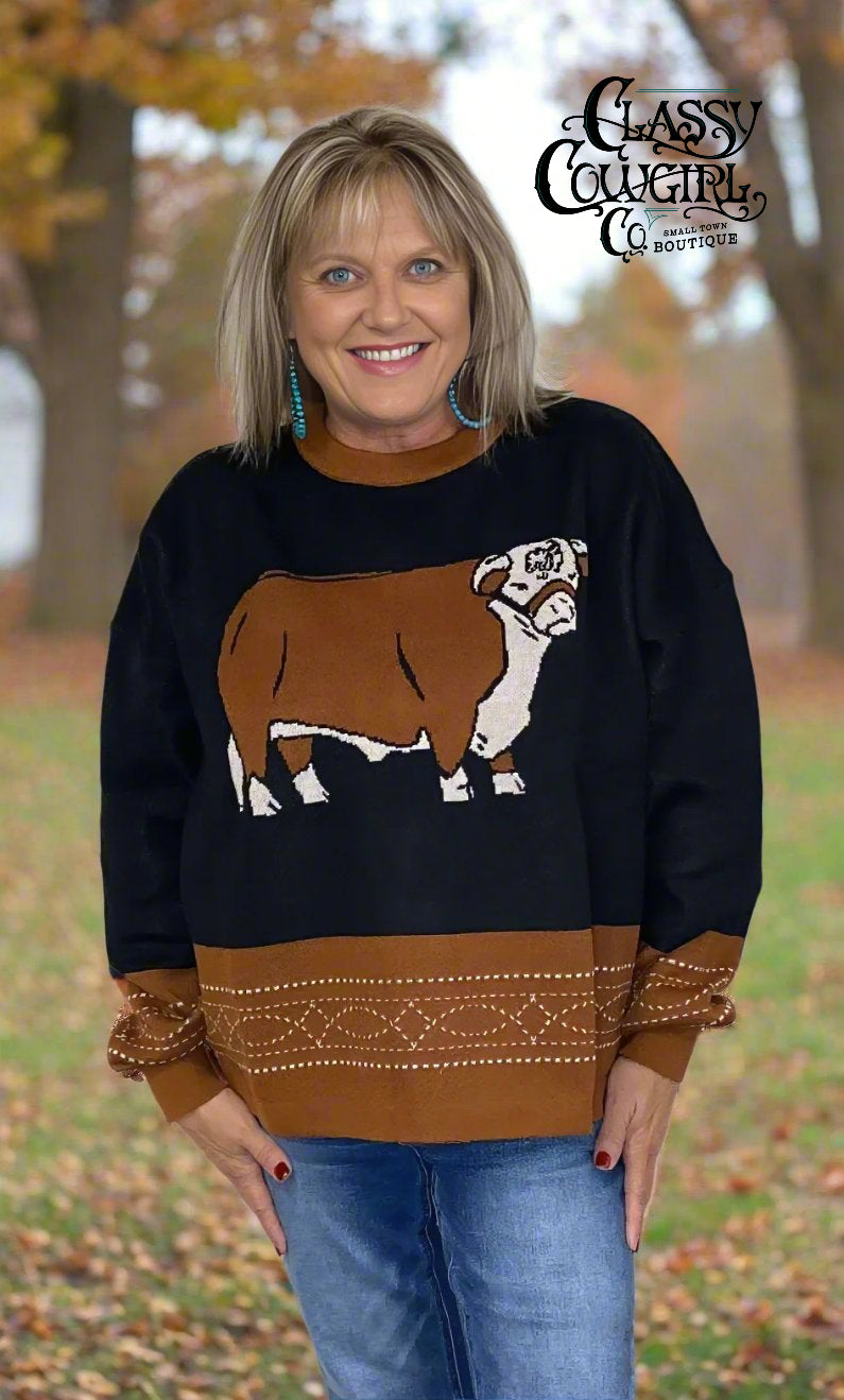 Rowdy Rojo Hereford Sweater