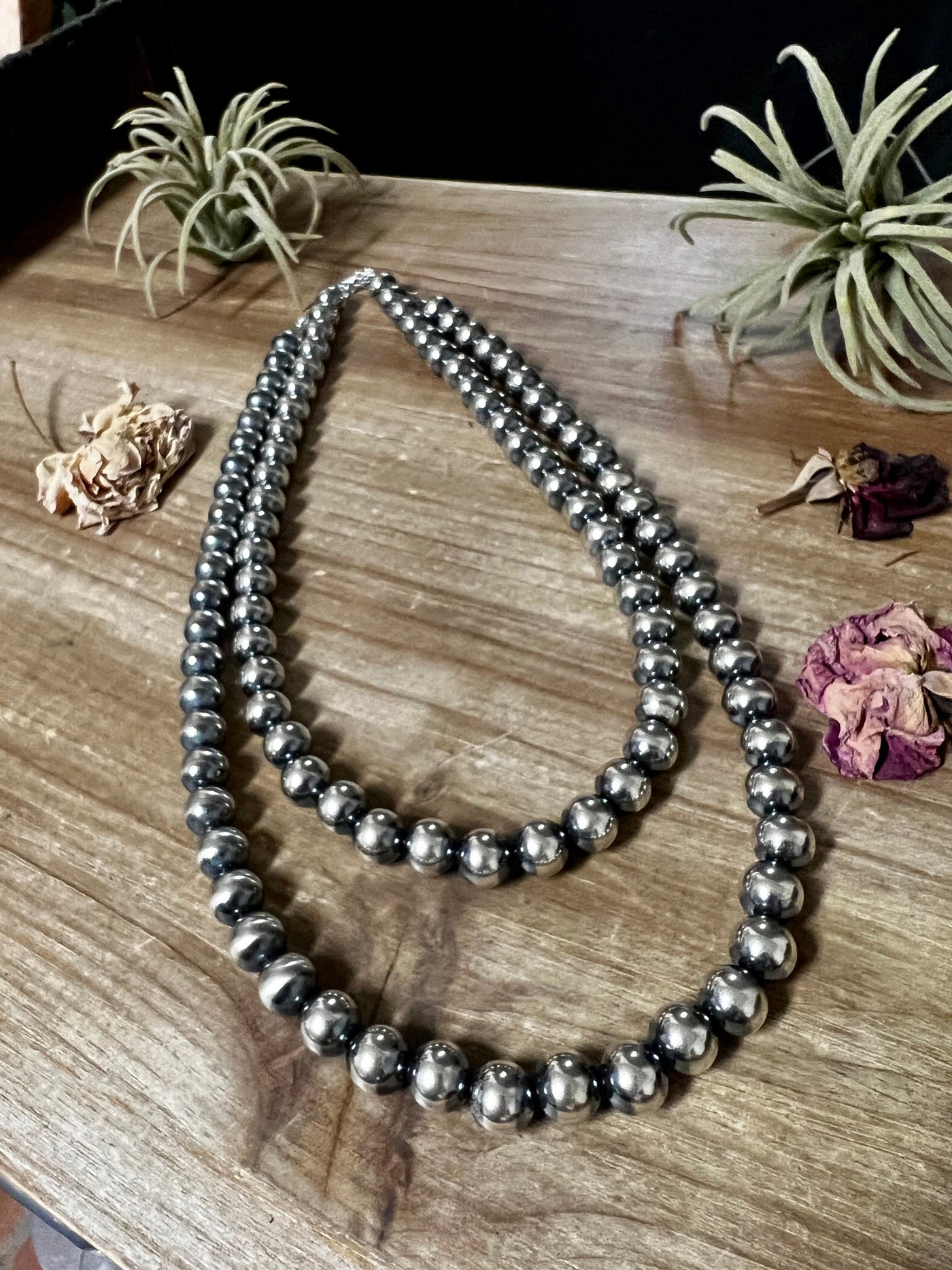 18 to 20 inch 10 mm Sterling Silver Pearl necklace