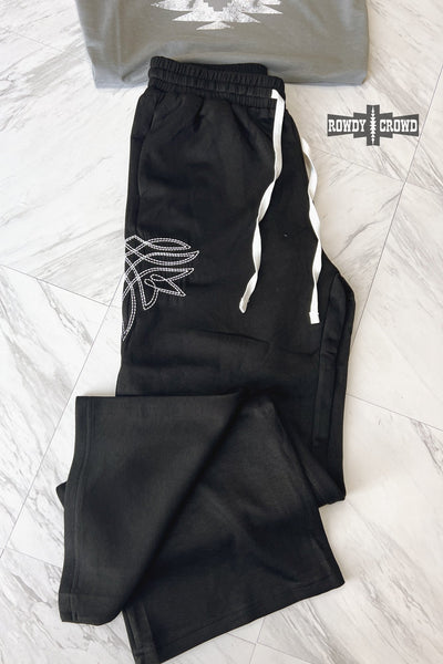 Black Boot Stitch Sweats