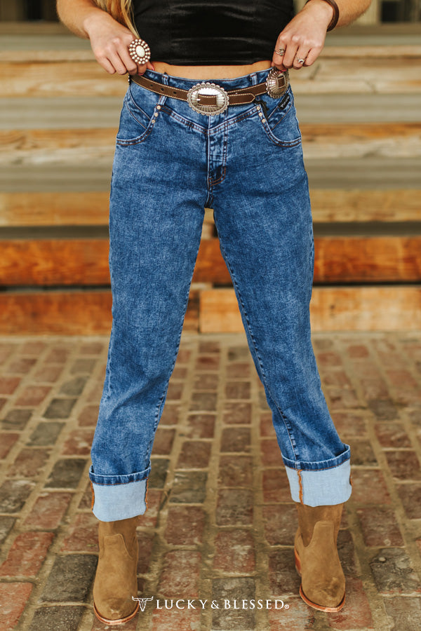 L&B Tapered Leg- No back pocket Jeans- JE198MW