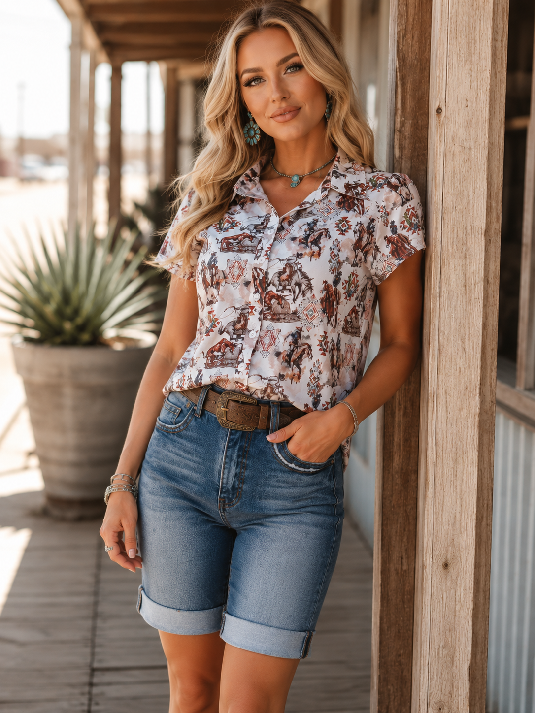 L&B Hgh Rise Denim Bermuda Shorts