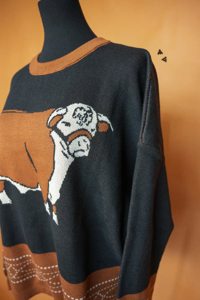 Rowdy Rojo Hereford Sweater