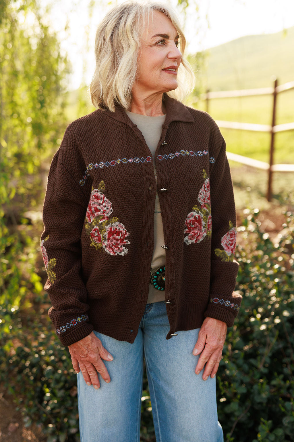 Nana's Rose Garden Sweater