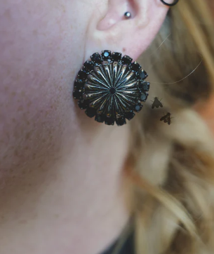 2fLY Giddy Up Concho Earrings- Midnight