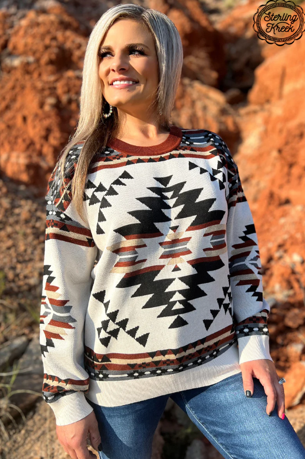 Sterling Kreek Lean on Me Aztec Sweater