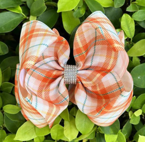 6.5" Kids Plaid Hair Bow