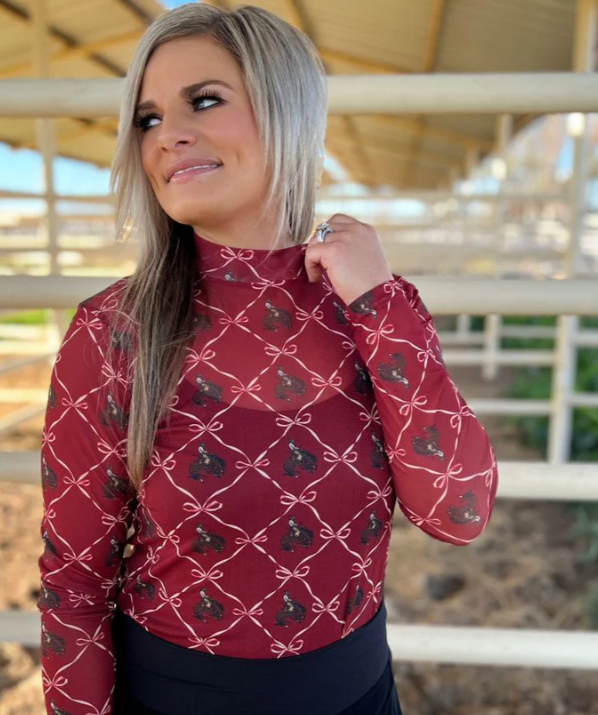 Sterling kreek Bronc & Bows Mesh Top